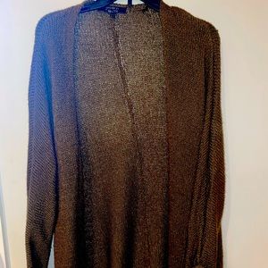 FOREVER 21 LONG BROWN CARDIGAN